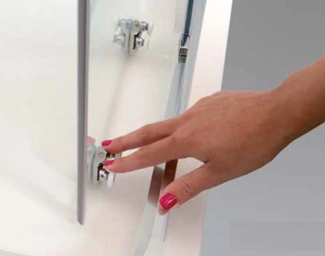 Box Doccia Semicircolare Vetro Trasparente Temperato 6MM Apertura Angolare Doppio Scorrevole 90X90