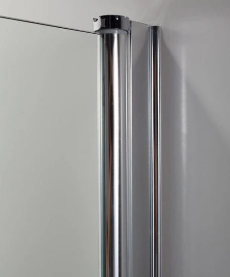 Anta battente sopravasca in vetro Trasparente 5 MM - Telaio Cromato - Misura: 86 x h140