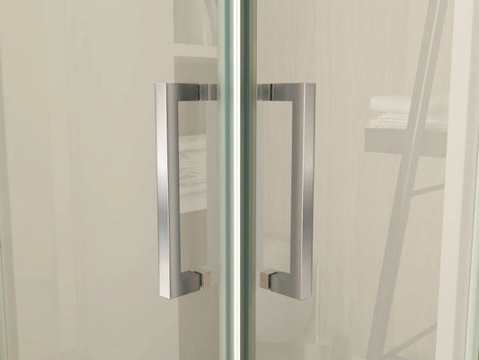 Semicircolare Vetro 6MM Apertura Doppio Scorrevole