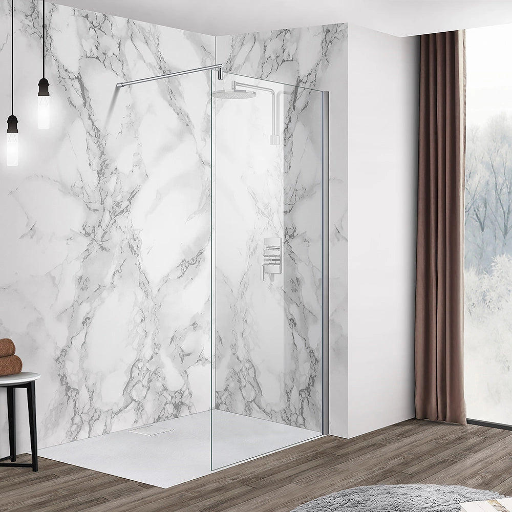 Parete Doccia Walk-In Vetro 8 MM Temperato Anticalcare