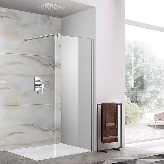 Parete Doccia Walk-In Vetro 8 MM Temperato Anticalcare
